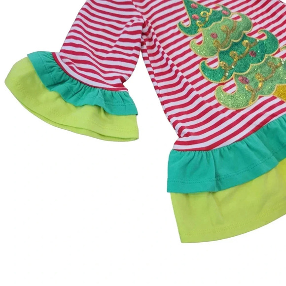 Magical Season Girl's 2T Sequined Christmas Tree Dress - Picture 5 of 10